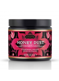Пудра для тела Honey Dust Body Powder с ароматом клубники - 170 гр. - Kama Sutra - купить с доставкой в Мытищах