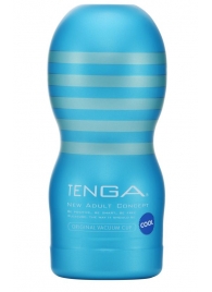 Мастурбатор с охлаждающей смазкой TENGA Original Vacuum Cup Cool - Tenga - в Мытищах купить с доставкой