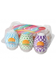 Набор из 6 мастурбаторов Tenga EGG IV с различным рельефом - Tenga - в Мытищах купить с доставкой
