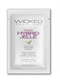 Гель-лубрикант на водно-силиконовой основе Simply Hybrid Jelle - 3 мл. - Wicked - купить с доставкой в Мытищах