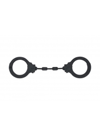 Черные силиконовые наручники Suppression - Lola Games - купить с доставкой в Мытищах