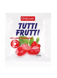Гель-смазка Tutti-frutti со вкусом барбариса - 4 гр. - Биоритм - купить с доставкой в Мытищах