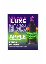 Черный стимулирующий презерватив  Грива мулата  с ароматом яблока - 1 шт. - Luxe - купить с доставкой в Мытищах
