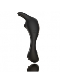 Черное эрекционное кольцо с двумя моторами Zeus Dual Vibe Cock Ring - FeelzToys - в Мытищах купить с доставкой