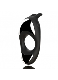 Черное эрекционное кольцо с двумя моторами Zeus Dual Vibe Cock Ring - FeelzToys - в Мытищах купить с доставкой