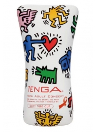 Мастурбатор-туба Keith Haring Soft Tube CUP - Tenga - в Мытищах купить с доставкой