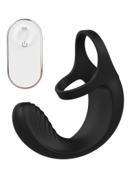 Черный анальный стимулятор с эрекционными кольцами Remote Couple Teaser - Dream Toys - в Мытищах купить с доставкой