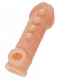 Телесная закрытая насадка с шишечками Cock Sleeve Size L - 17,6 см. - KOKOS - в Мытищах купить с доставкой
