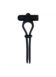 Черное эрекционное лассо с вибропулей Black Tie Affair - Zero Tolerance - в Мытищах купить с доставкой