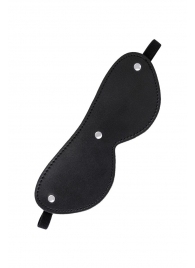 Черная кожаная маска Anonymo с мягким подкладом - ToyFa - купить с доставкой в Мытищах