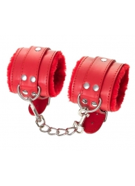 Красные наручники Anonymo из искусственной кожи - ToyFa - купить с доставкой в Мытищах