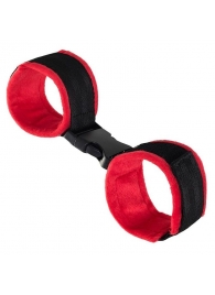 Красно-черные велюровые оковы Anonymo - ToyFa - купить с доставкой в Мытищах