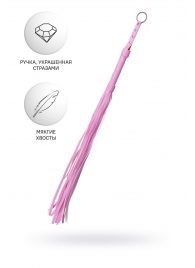 Розовый флоггер Anonymo - 64 см. - ToyFa - купить с доставкой в Мытищах