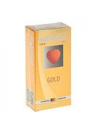 Презервативы Masculan Ultra Gold с золотым напылением и ароматом ванили - 10 шт. - Masculan - купить с доставкой в Мытищах