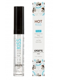 Блеск для губ Hot Kiss Coconut с ароматом кокоса - 7 мл. - Exsens - купить с доставкой в Мытищах