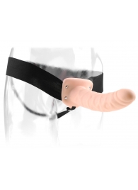 Полый страпон 8  Hollow Strap-On телесного цвета - 19 см. - Pipedream - купить с доставкой в Мытищах
