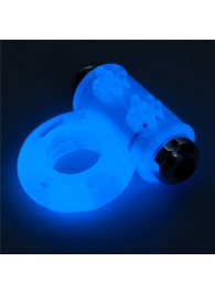 Голубое, светящееся в темноте эрекционное виброкольцо Lumino Play Vibrating Penis Ring - Lovetoy - в Мытищах купить с доставкой