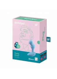 Голубой анальный вибростимулятор Deep Driver - 11,2 см. - Satisfyer - в Мытищах купить с доставкой