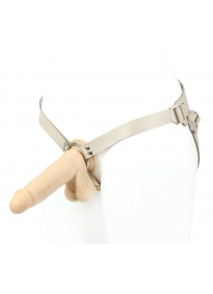 Поясной фаллоимитатор с мошонкой телесного цвета - 18 см. - LOVETOY (А-Полимер) - купить с доставкой в Мытищах