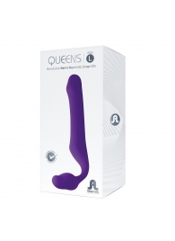 Фиолетовый безремневой страпон Queens L - Adrien Lastic - купить с доставкой в Мытищах