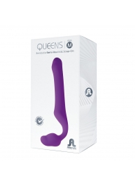 Лиловый безремневой страпон Queens M - Adrien Lastic - купить с доставкой в Мытищах
