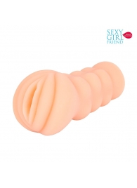 Телесный мастурбатор-вагина с комплектом эрекционных колец - Bior toys - в Мытищах купить с доставкой