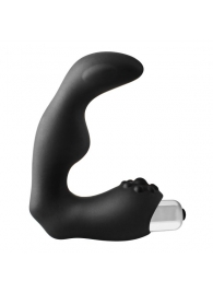 Черный вибромассажер простаты FantASStic Vibrating Prostate Massager - 11,3 см. - Dream Toys - в Мытищах купить с доставкой