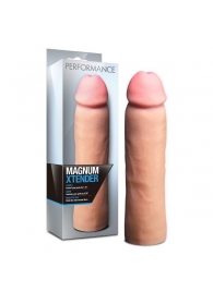 Телесная фаллическая насадка на пенис Magnum Xtender - 23 см. - Blush Novelties - в Мытищах купить с доставкой