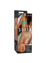 Мастурбатор-вагина цвета карамели Sofia с вибрацией - Blush Novelties - в Мытищах купить с доставкой