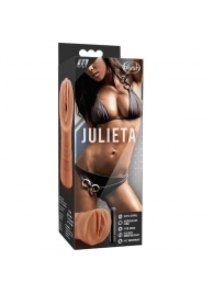 Мастурбатор-вагина цвета карамели Julieta с вибрацией - Blush Novelties - в Мытищах купить с доставкой