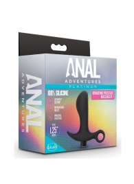 Черный анальный вибратор Silicone Vibrating Prostate Massager 01 - 10,8 см. - Blush Novelties - в Мытищах купить с доставкой