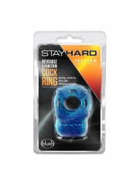 Голубое эрекционное виброкольцо Reusable 5 Function Cock Ring - Blush Novelties - в Мытищах купить с доставкой