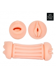 Двусторонний мастурбатор - ротик и вагина - Bior toys - в Мытищах купить с доставкой
