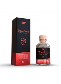 Массажный гель с ароматом клубники Strawberry - 30 мл. - INTT - купить с доставкой в Мытищах