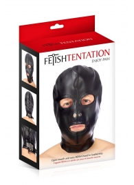 Маска-шлем с прорезями для глаз и рта - Fetish Tentation - купить с доставкой в Мытищах