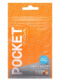 Карманный мастурбатор HEXA-BRICK - Tenga - в Мытищах купить с доставкой