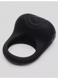 Черное эрекционное виброкольцо Sensation Rechargeable Vibrating Love Ring - Fifty Shades of Grey - в Мытищах купить с доставкой