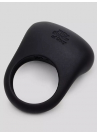 Черное эрекционное виброкольцо Sensation Rechargeable Vibrating Love Ring - Fifty Shades of Grey - в Мытищах купить с доставкой