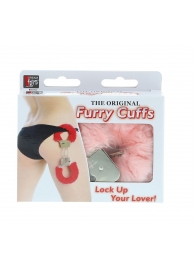 Металлические наручники с розовой меховой опушкой METAL HANDCUFF WITH PLUSH PINK - Dream Toys - купить с доставкой в Мытищах