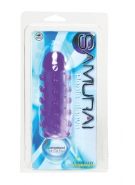Закрытая фиолетовая насадка с пупырышками SAMURAI PENIS SLEEVE PURPLE - 14,5 см. - NMC - в Мытищах купить с доставкой