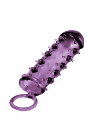 Закрытая фиолетовая насадка с пупырышками SAMURAI PENIS SLEEVE PURPLE - 14,5 см. - NMC - в Мытищах купить с доставкой