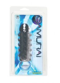 Дымчатая стимулирующая насадка с закрытой головкой SAMURAI PENIS SLEEVE BLACK - 14,5 см. - NMC - в Мытищах купить с доставкой