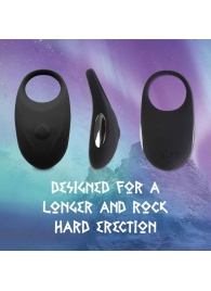 Черное эрекционное виброкольцо Thor Cockring - FeelzToys - в Мытищах купить с доставкой