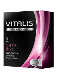 Ультратонкие презервативы VITALIS PREMIUM super thin - 3 шт. - Vitalis - купить с доставкой в Мытищах
