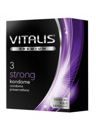 Презервативы с утолщенной стенкой VITALIS PREMIUM strong - 3 шт. - Vitalis - купить с доставкой в Мытищах