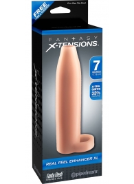 Телесная насадка Real Feel Enhancer XL - 17 см. - Pipedream - в Мытищах купить с доставкой