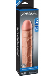 Телесная насадка Fantasy X-tensions Perfect 2  Extension - 20,3 см. - Pipedream - в Мытищах купить с доставкой