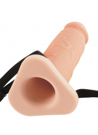 Телесный реалистичный фаллоимитатор с полостью Silicone Hollow Extension - 20 см. - Pipedream - купить с доставкой в Мытищах