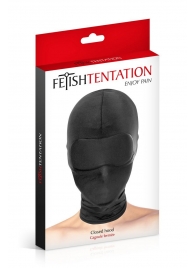 Сплошная маска-шлем с имитацией повязки для глаз - Fetish Tentation - купить с доставкой в Мытищах