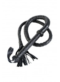 Длинный кожаный кнут с хлопушками на конце - ToyFa - купить с доставкой в Мытищах